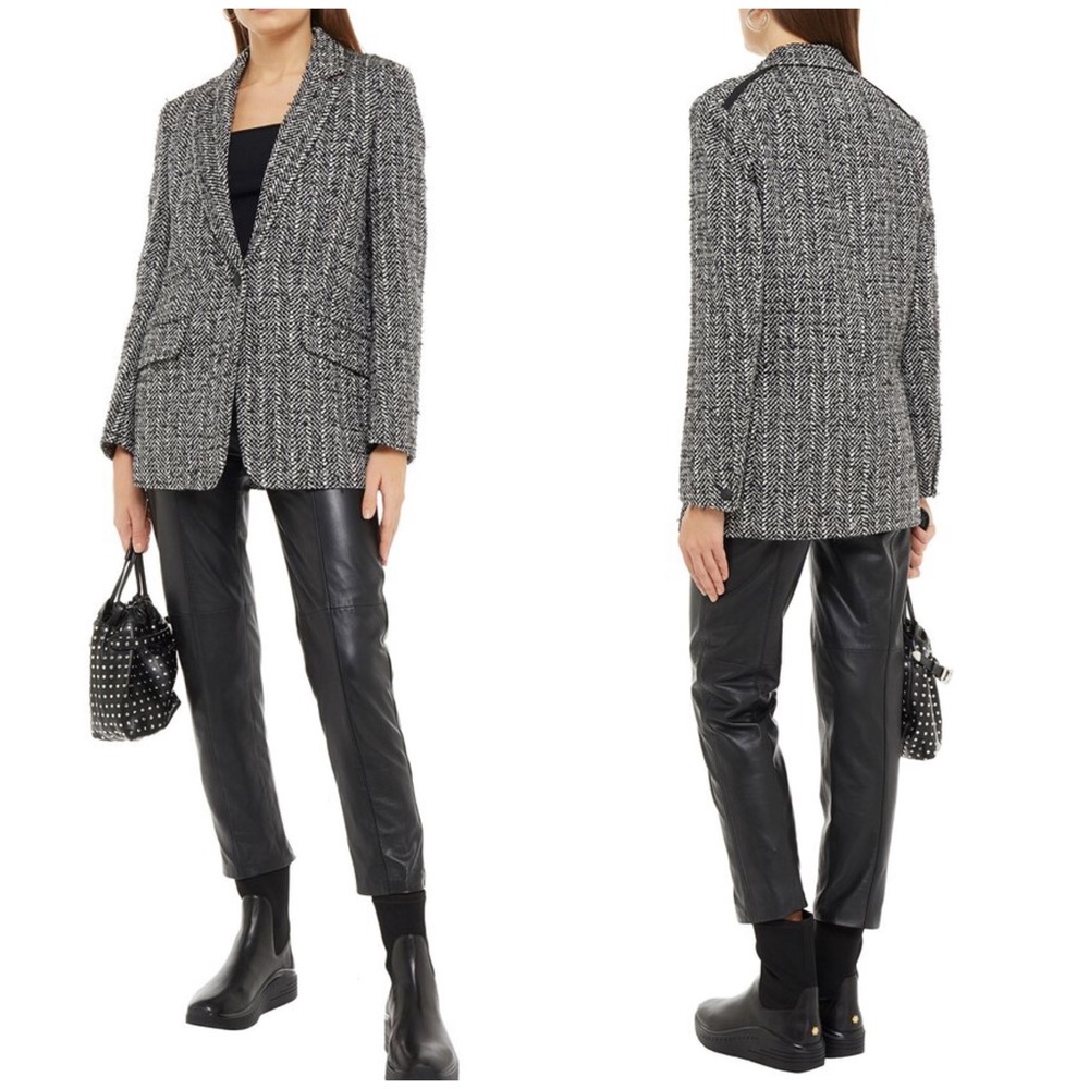rag & bone Ames Linton Metallic-Detail Tweed Blazer Size 4
